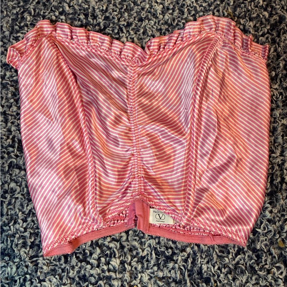 Valentino Pink Striped Intimo vintage bustier RARE